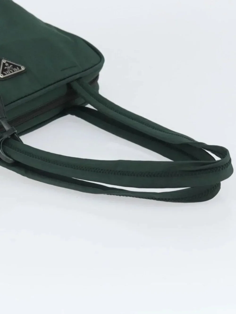 PRADA Tote Bag Nylon Green Silver Auth - Picture 9 of 16